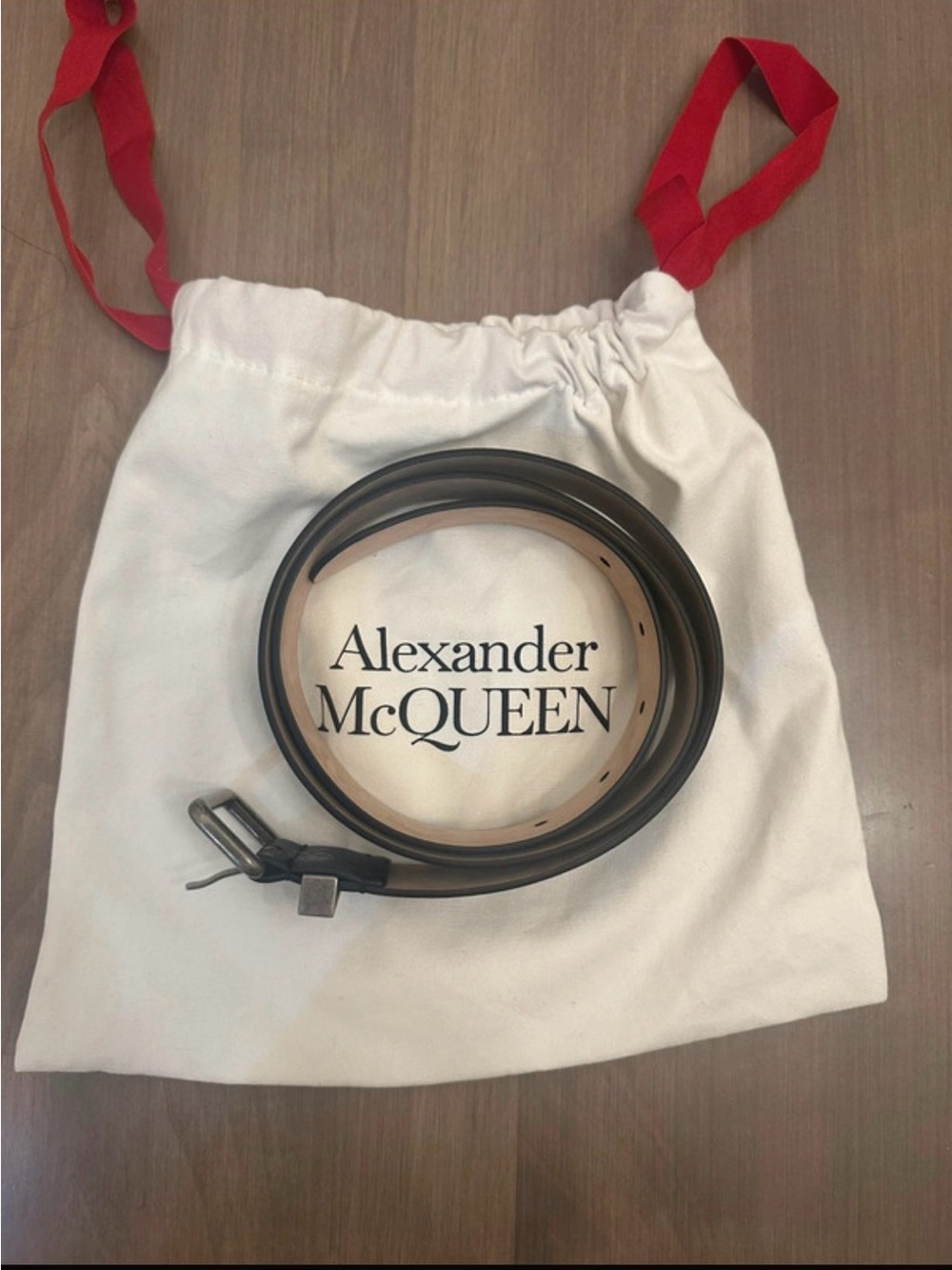 Alexander McQueen Skull Black Leather Belt